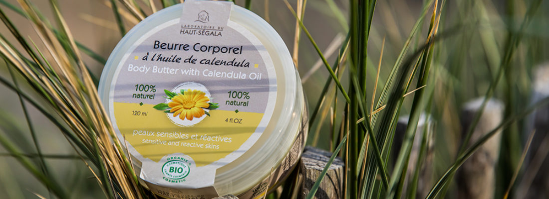 beurre corporel à l'huile de calendula