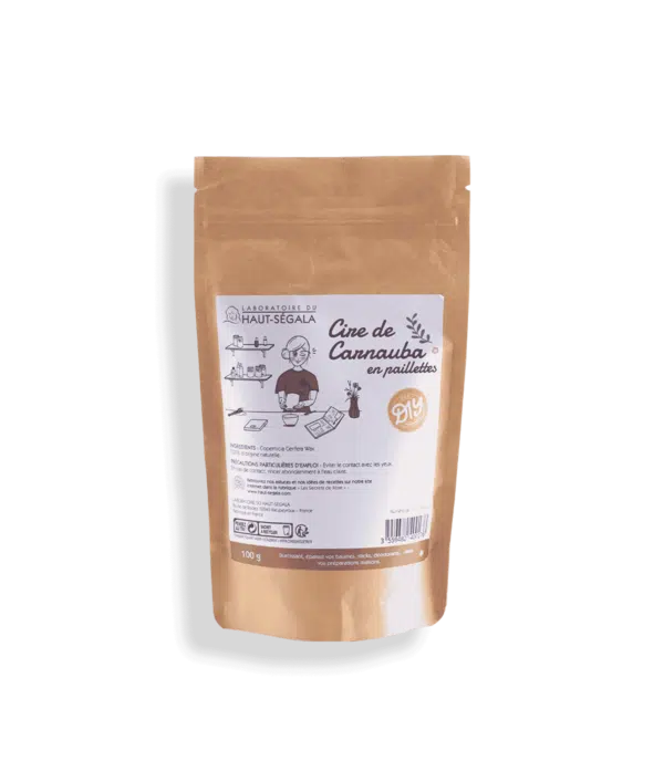 Packshot produit cire de carnauba en sachet