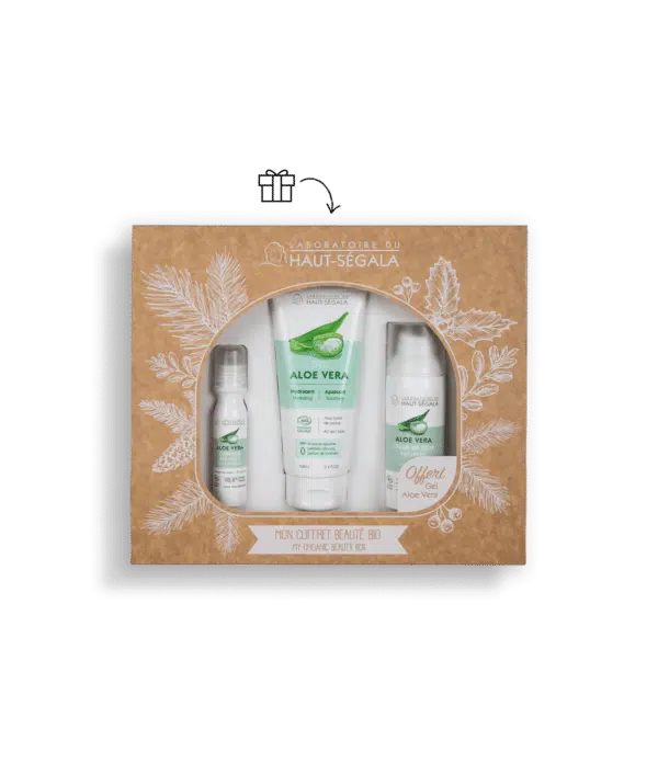 Packshot produit coffret beauté à l'Aloe Vera