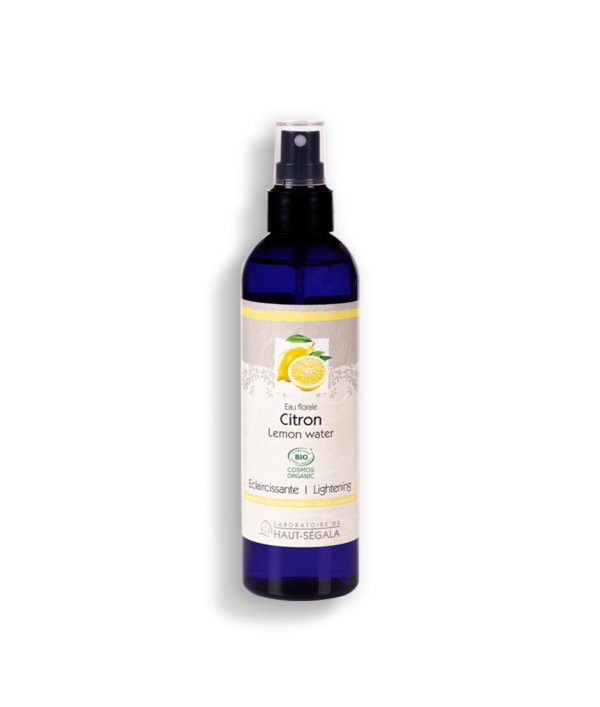 Packshot produit eau florale de citron