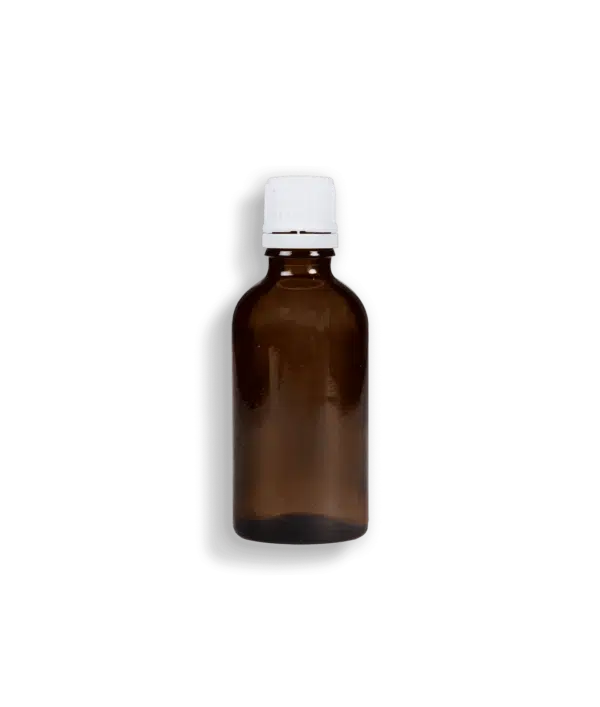Packshot produit flacon verre brun compte goutte