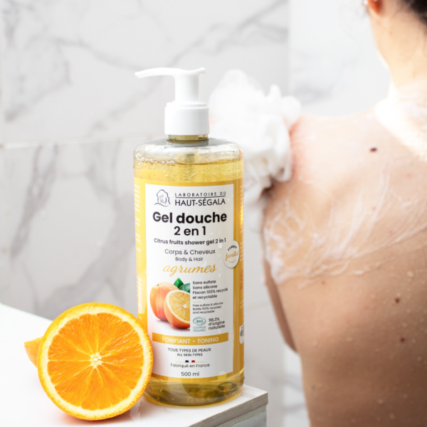 gel douche 2 en 1 agrumes