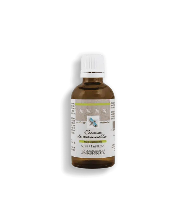 Packshot produit huile essentielle de citronnelle