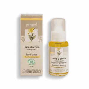Packshot produit huile d'arnica biologique