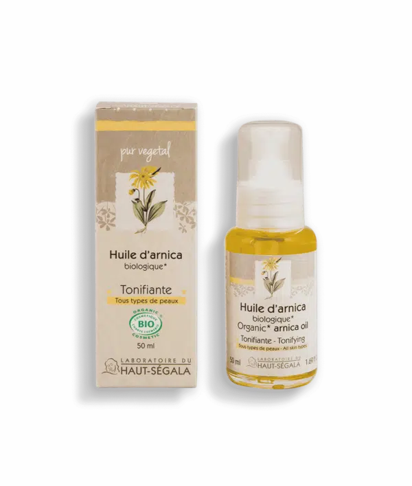 Packshot produit huile d'arnica biologique