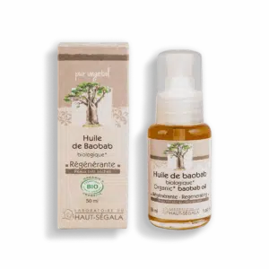 Packshot produit huile de baobab biologique