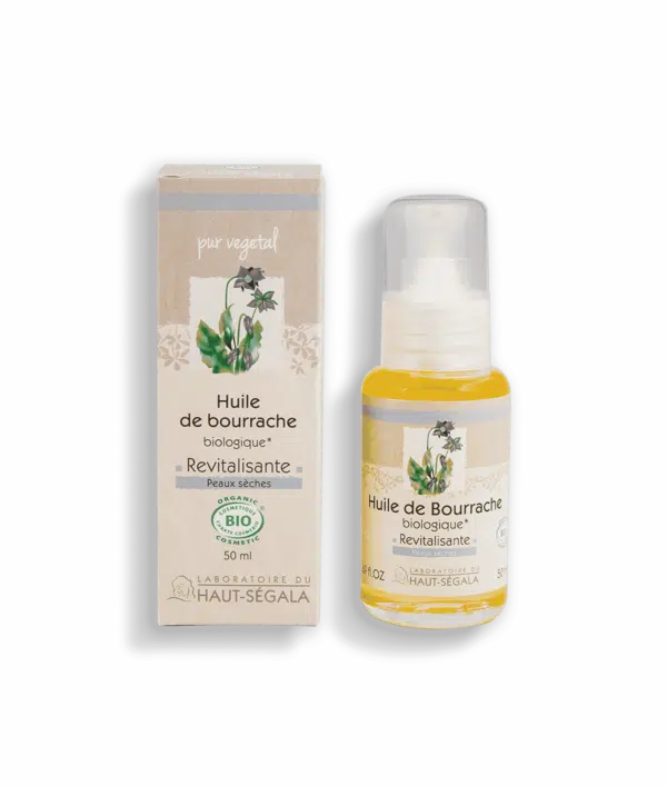 Packshot produit huile de bourrache biologique