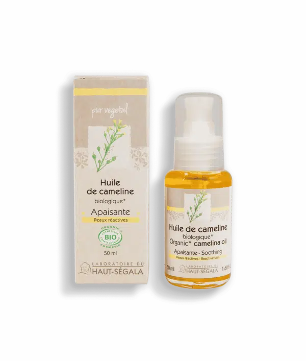 Packshot produit huile de cameline biologique