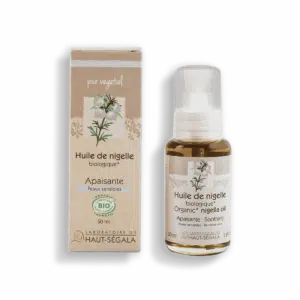 Packshot produit huile de nigelle biologique