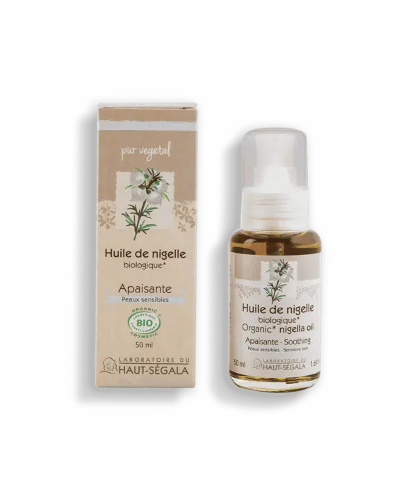 Packshot produit huile de nigelle biologique