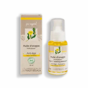 Packshot produit huile végétale d'onagre