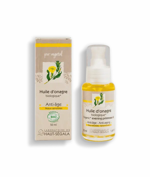 Packshot produit huile végétale d'onagre
