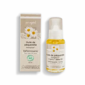 Packshot produit huile de pâquerette biologique