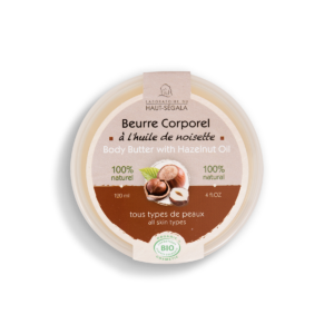 Pot de beurre corporel à l'huile de noisette