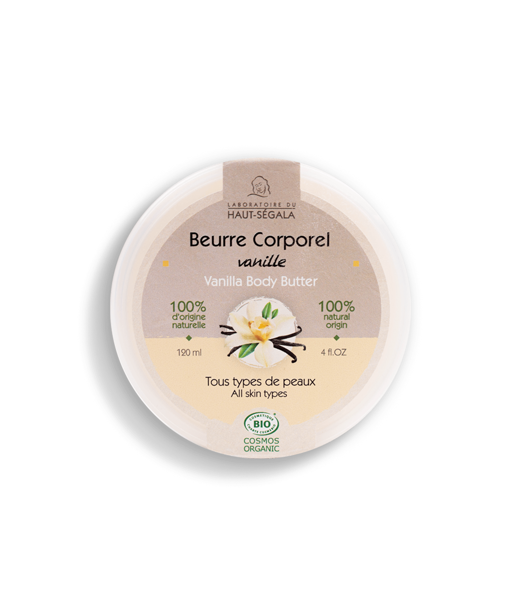 Pot de beurre corporel vanille