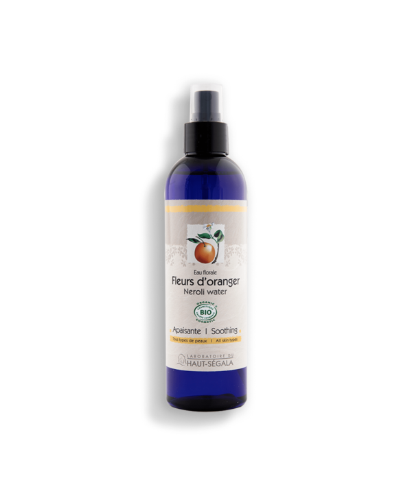 Packshot produit eau florale de fleurs d'oranger 250ml