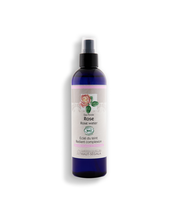 Flacon d'eau florale de rose
