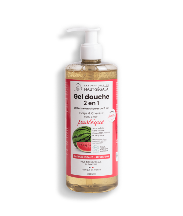 Packshot produit gel douche Pastèque