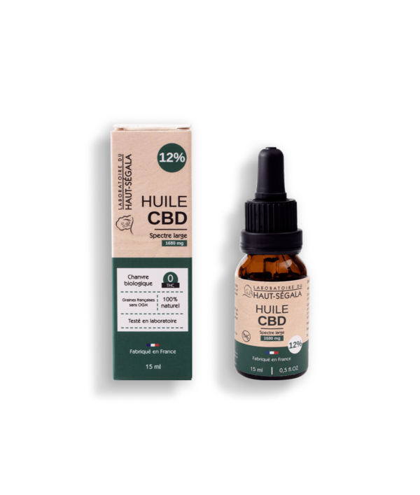 Packshot produit huile CBD 12%