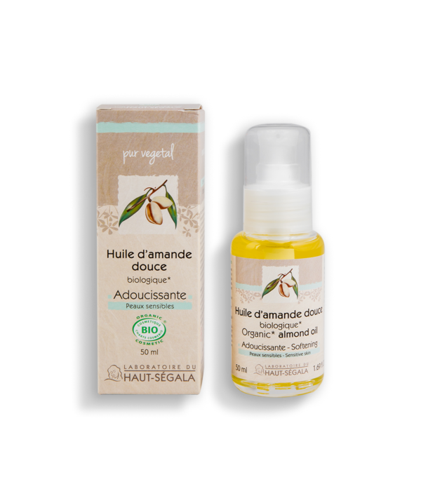 Packshot produit huile d'amande douce 50ml