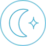 Logo nuit représenté par une lune et une étoile