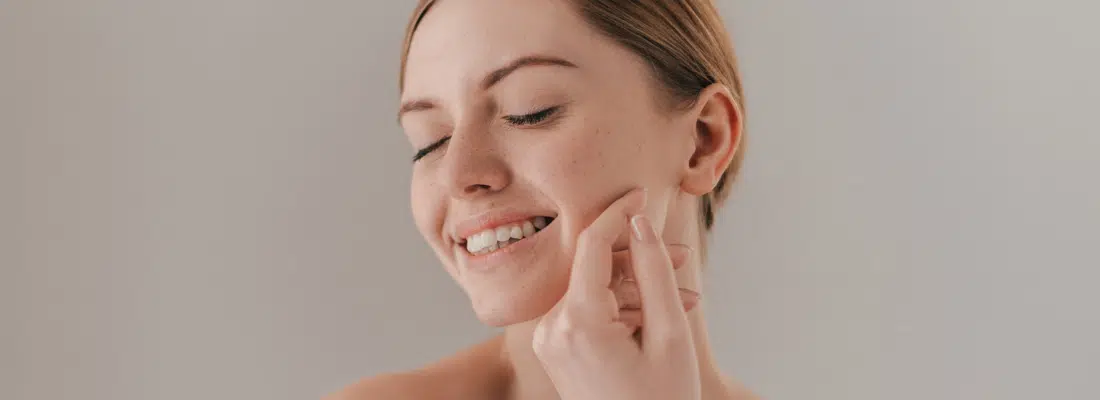 bannière visage : type de peau