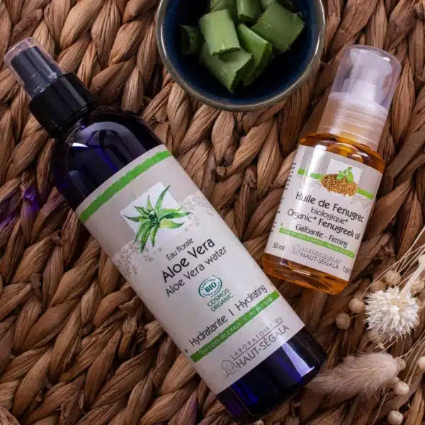 Eau d'Aloe Vera et huile de fenugrec